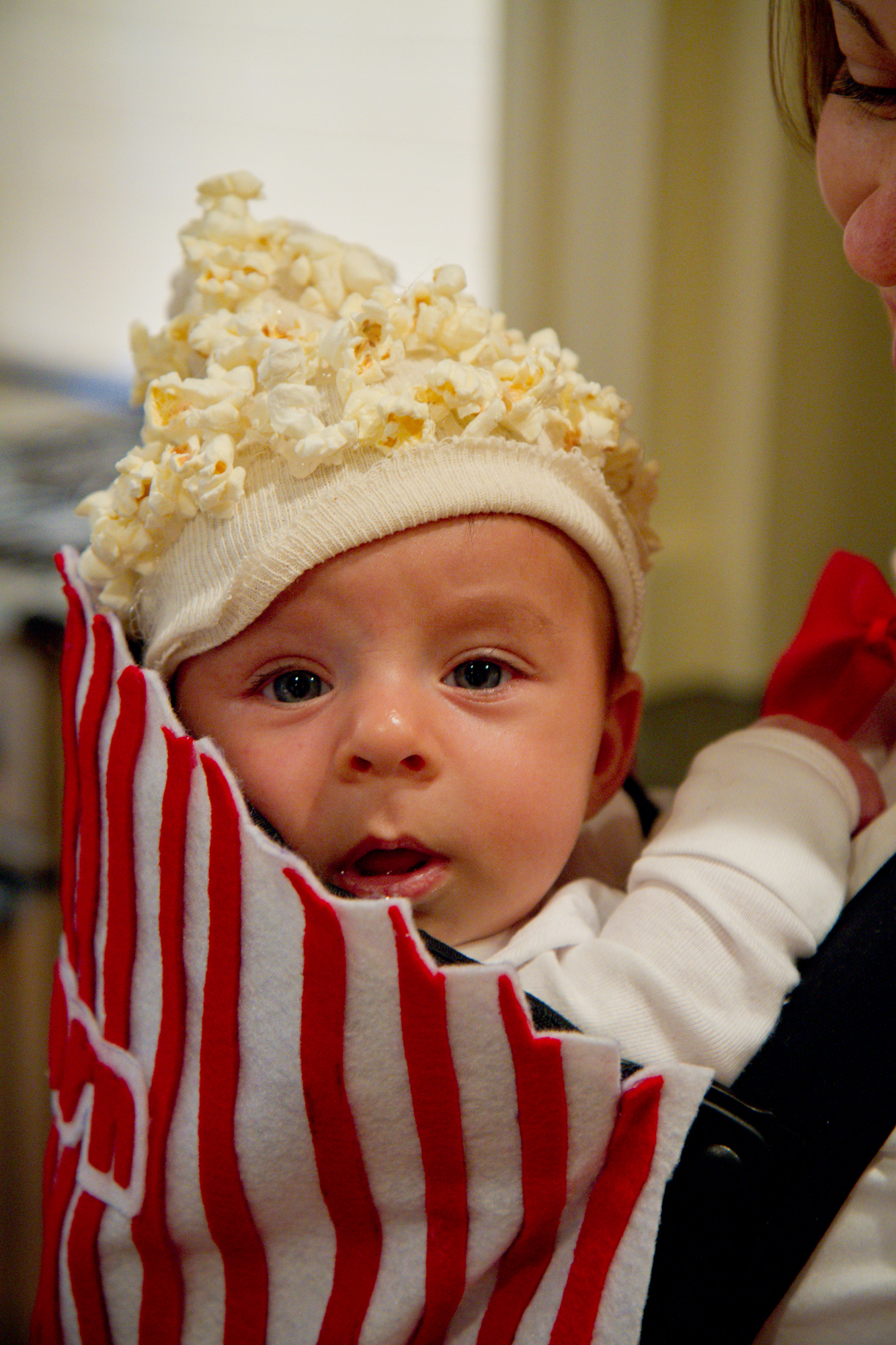 baby in popcorn box costume