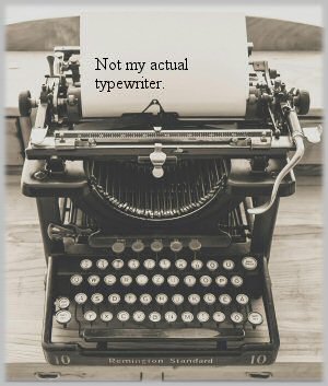 Black vintage typewriter