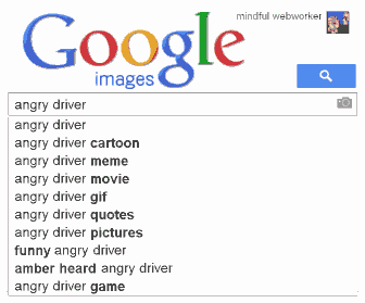 Google search input box angry driver