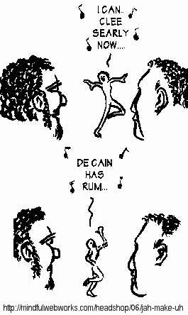 Little guy dances, sings 'I can clee searly now de cain has rum