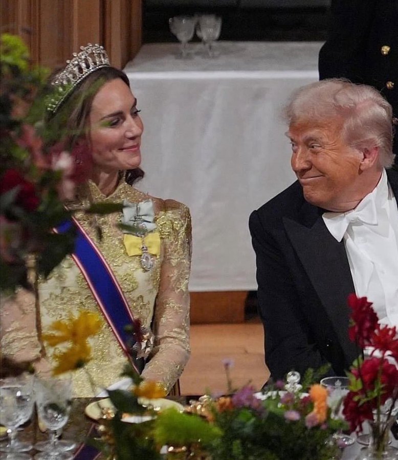 President Trump chatting up Princess Kate Middleton