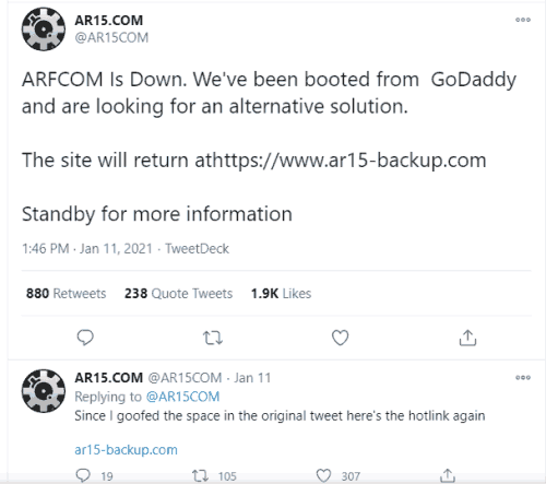 ARFCOM is down