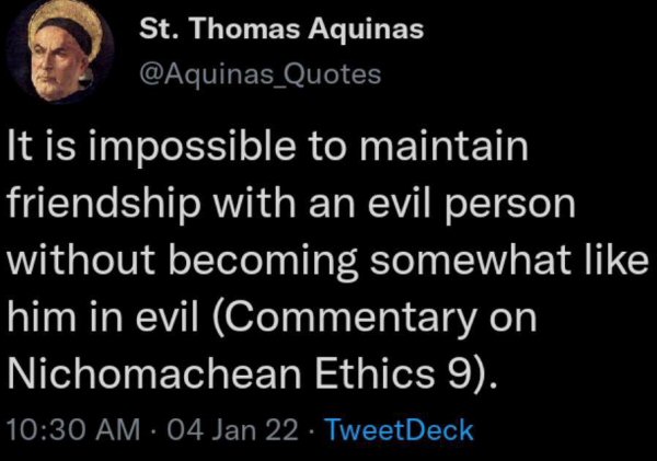 Aquinas on friendship with evil