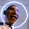 Barack image with neon halo