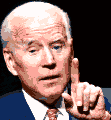 Biden, pointing up