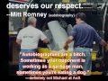 Romney, collecting trash