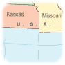 USA map -  clip