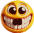 Grin with missing teeth