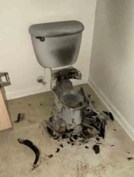 Lightning-struck toilet