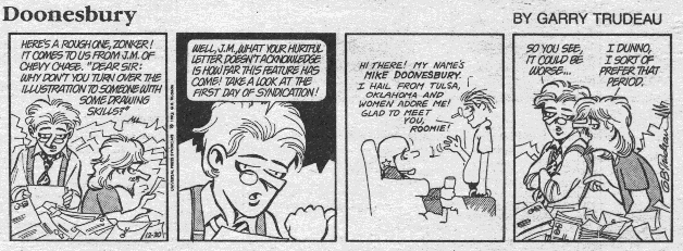 Panel from original day's strip