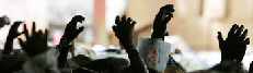 sea of outstretched hands