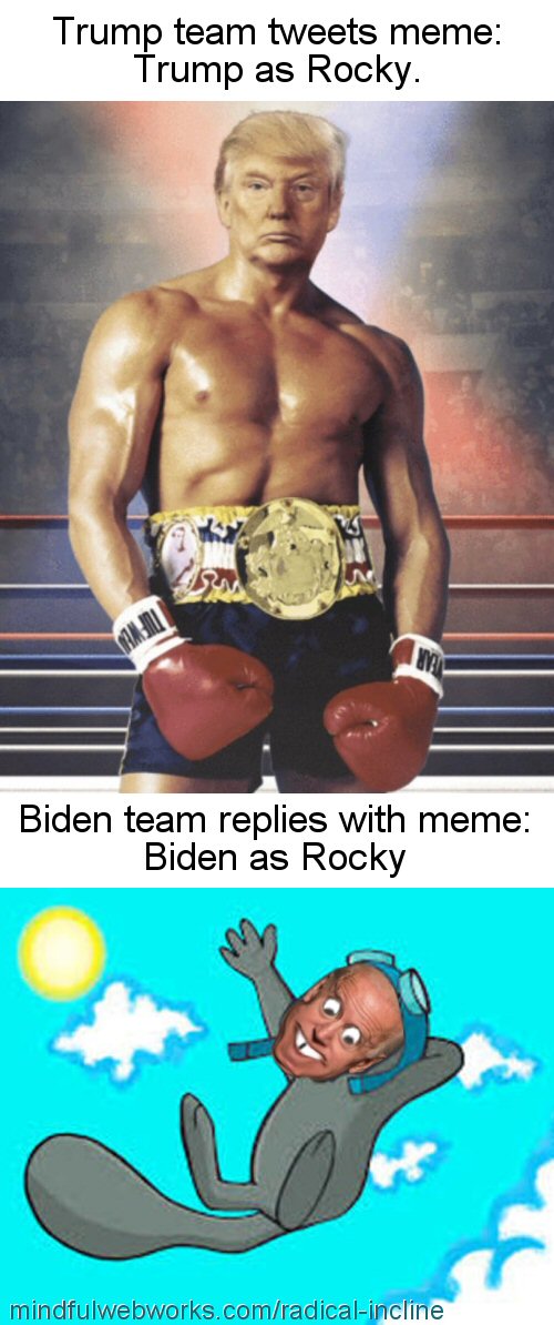Trump as Rocky, Biden as Rocky