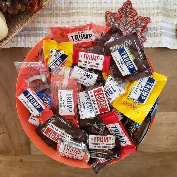 Basket of Trump candies