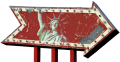 Worn sign of liberty